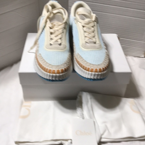 Chloe Nama sneakers. Horizon blue. NWT - Picture 7 of 11